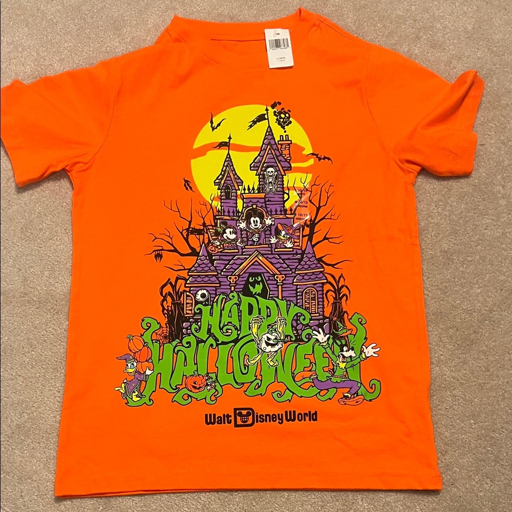 Disney Orange Halloween Short Sleeve Tee